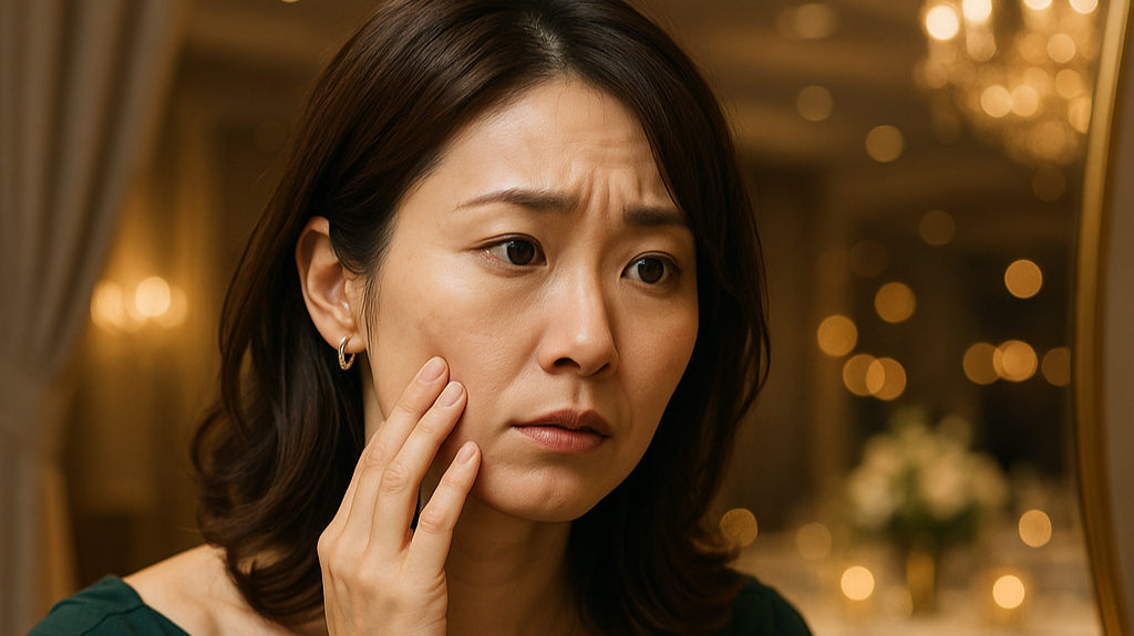 ほうれい線が気になる女性
